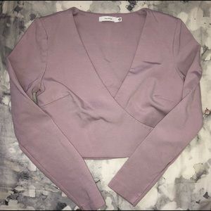 Aritzia Bodycon Long-Sleeved Crop Top XS